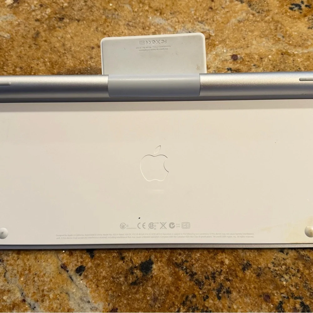 Apple Silver and White Compact Wireless Keyboard with Mac Command Keys